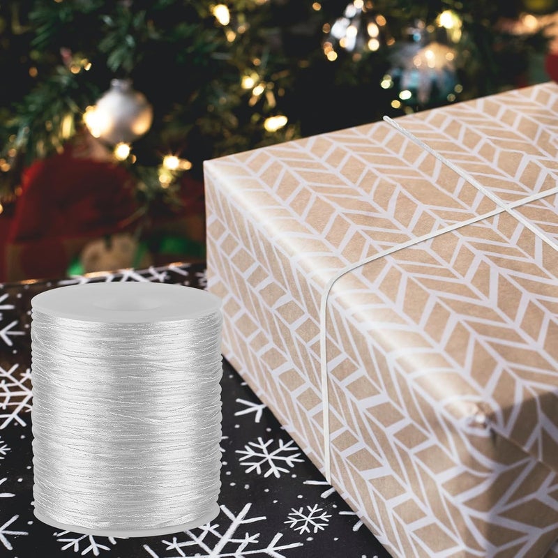 Kblick White Nylon String Cord - 1 MM 100 Yards Braided Ornament String, Nylon Twine Thread for Bracelet Making, Necklace Jewelry Thread Clay Bead Cord for Crafts Bracelets, Macrame Beading - Image 4